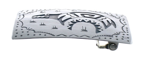 Native American Sterling Silver Bear Belt Buckle JX121901